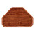Cambro 1422TR309 14" x 22" Trapezoid Fiberglass Java Teak Camtray - 12/Case
