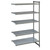 Cambro CBA183084VS5580 5-Tier 600 Lbs. Capacity Per Shelf (400 Lbs. Top Shelf) Brushed Graphite Camshelving Basics Plus Add-On Unit