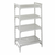 Cambro CPU184864V4480 48" W x 18" D x 64" H Speckled Gray Polypropylene 4 Shelves Louvered Camshelving Premium Starter Unit