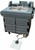 Cambro KSC402CFP191 40.56" W x 45.50" H x 33" D Granite Gray Polyethylene Mobile CamKiosk Hand Sink Cart with Foot Pump - 110V