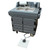 Cambro KSC402CFP191 40.56" W x 45.50" H x 33" D Granite Gray Polyethylene Mobile CamKiosk Hand Sink Cart with Foot Pump - 110V