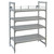Cambro CPR18483151 48" W x 18" D Soft Gray Polypropylene Camshelving Premium Three-Quarter Shelf Rail Kit