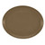 Cambro 2700513 26.88" x 22" Bay Leaf Brown High-Impact Fiberglass Oval Camtray - 6/Case