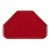 Cambro 1422TR221 14" x 22" Trapezoid Fiberglass Ever Red Camtray - 12/Case