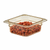 Cambro 62HP150 2 1/2" Deep Amber Plastic 1/6 Size H-Pan High Heat Hot Food Pan - 6/Case