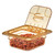 Cambro 62HP150 2 1/2" Deep Amber Plastic 1/6 Size H-Pan High Heat Hot Food Pan - 6/Case