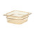 Cambro 62HP150 2 1/2" Deep Amber Plastic 1/6 Size H-Pan High Heat Hot Food Pan - 6/Case