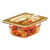 Cambro 82HP150 2 1/2" Deep Amber Plastic 1/8 Size H-Pan High Heat Hot Food Pan - 6/Case