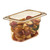 Cambro 94HP150 4" Deep Amber Plastic 1/9 Size H-Pan High Heat Hot Food Pan - 6/Case