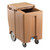 Cambro ICS175TB157 175 Lb. Coffee Beige Plastic Mobile SlidingLid Tall Ice Caddy