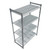 Cambro CBU216064V4580 60" W x 21" D x 64" H Brushed Graphite Polypropylene 4 Shelves Louvered Camshelving Basics Plus Starter Unit