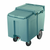Cambro ICS125L401 125 Lb. Slate Blue Plastic Mobile SlidingLid Ice Caddy