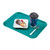 Cambro 1418FF414 13.81" x 17.75" Teal Rectangular Polypropylene Rigid Bottom Textured Surface Fast Food Tray
