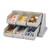 Cambro 6RS6480 6 Bins Speckled Gray Polyethylene Wall Mounted Versa Organizer Rack