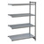 Cambro CBA183072VS4580 30" W x 72" H x 18" D Brushed Graphite Polypropylene 5 Shelves Solid Camshelving Basics Plus Add-On Unit