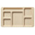 Cambro 1596CW133 9" x 15" Beige Polycarbonate Rectangular Camwear 2 " x 2 Compartment Tray - 24/Case
