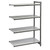 Cambro CBA244872S4580 48" W x 72" H x 24" D Brushed Graphite Polypropylene 4 Shelves Solid Camshelving Elements Stationary Add-On Unit