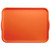 Cambro 1418H220 14" X 18" Rectangular Citrus Orange Camtray Dietary Tray - 12/Case