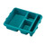 Cambro 9114CP414 9" x 11" Teal Co-Polymer Rectangular Meal Delivery Tray - 24/Case