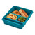 Cambro 9114CP414 9" x 11" Teal Co-Polymer Rectangular Meal Delivery Tray - 24/Case