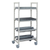 Cambro CPMU243675D4PKG 36" W x 24" D x 75" H Speckled Gray Plastic 4 Tiers Camshelving Mobile Drying/Storage Rack