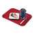 Cambro 1216FF416 11.88" x 16.13" Cranberry Rectangular Polypropylene Rigid Bottom Textured Surface Fast Food Tray - 24/Case