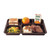 Cambro 1411CP167 5 Compartment Rectangular Brown Tray-On-Tray Meal Delivery Tray - 24/Case
