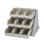 Cambro 9RS9480 9 Bins Speckled Gray Polyethylene Wall Mounted Versa Organizer Rack