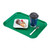 Cambro 1418FF119 13.81" x 17.75" Sherwood Green Rectangular Polypropylene Rigid Bottom Textured Surface Fast Food Tray - 12/Case
