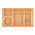 Cambro 915CW133 9" x 15" Beige Polycarbonate Rectangular Camwear 2 x 2 Compartment Tray - 24/Case