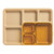 Cambro 853FC150 6" x 8" Amber Plastic Rectangular Tray-On-Tray Meal Delivery Tray - 24/Case