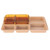 Cambro 853FC150 6" x 8" Amber Plastic Rectangular Tray-On-Tray Meal Delivery Tray - 24/Case