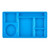 Cambro 915CW168 9" x 15" Blue Polycarbonate Rectangular Camwear 2 x 2 Compartment Tray - 24/Case