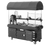 Cambro KVC854C191 Granite Gray with 4 Pan Wells and Canopy CamKiosk Cart