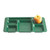Cambro 1596CW119 9" x 15" Sherwood Green Polycarbonate Rectangular Camwear 2 " x 2 Compartment Tray - 24/Case