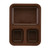 Cambro 853FCP167 6" x 8" Brown Co-Polymer Rectangular Tray-On-Tray Meal Delivery Tray - 24/Case