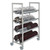Cambro CPMU244875PDPKG 48" W x 24" D x 75" H Speckled Gray Plastic 4 Tiers Camshelving Premium Mobile Angled Drying Rack Cart