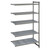 Cambro CBA213684V5580 36" W x 84" H x 21" D Brushed Graphite Polypropylene 5 Shelves Louvered Camshelving Basics Plus Add-On Unit