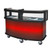 Cambro CVC75W11 75" W x 33.5" D x 53.13" H Red Wrap Polyethylene Open Well Design Vending Cart