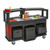 Cambro CVC75W11 75" W x 33.5" D x 53.13" H Red Wrap Polyethylene Open Well Design Vending Cart