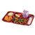 Cambro Bct1014163 10" x 14" Red Abs Rectangular Budget School Tray - 24/Case