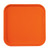 Cambro 1313220 13" x 13" Citrus Orange Square Fiberglass Metric Camtray - 12/Case