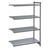Cambro CBA183664VS4580 36" W x 64" H x 18" D Brushed Graphite Polypropylene 4 Shelves Louvered Camshelving Basics Plus Add-On Unit