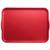 Cambro 1418H510 14" X 18" Rectangular Signal Red Camtray Dietary Tray - 12/Case