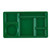 Cambro 915CW119 9" x 15" Sherwood Green Polycarbonate Rectangular Camwear 2 x 2 Compartment Tray - 24/Case