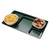 Cambro 915CW119 9" x 15" Sherwood Green Polycarbonate Rectangular Camwear 2 x 2 Compartment Tray - 24/Case