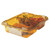 Cambro 853FHC150 8-13/16" L x 6-3/4" W x 1/4" D Amber Heat Resistant Plastic Lid - 24/Case