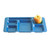 Cambro 1596CW168 9" x 15" Blue Polycarbonate Rectangular Camwear 2 " x 2 Compartment Tray - 24/Case