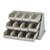 Cambro 12RS12480 12 Bins Speckled Gray Polyethylene Wall Mounted Versa Organizer Rack