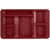 Cambro 1596CW416 9" x 15" Cranberry Polycarbonate Rectangular Camwear 2 " x 2 Compartment Tray - 24/Case